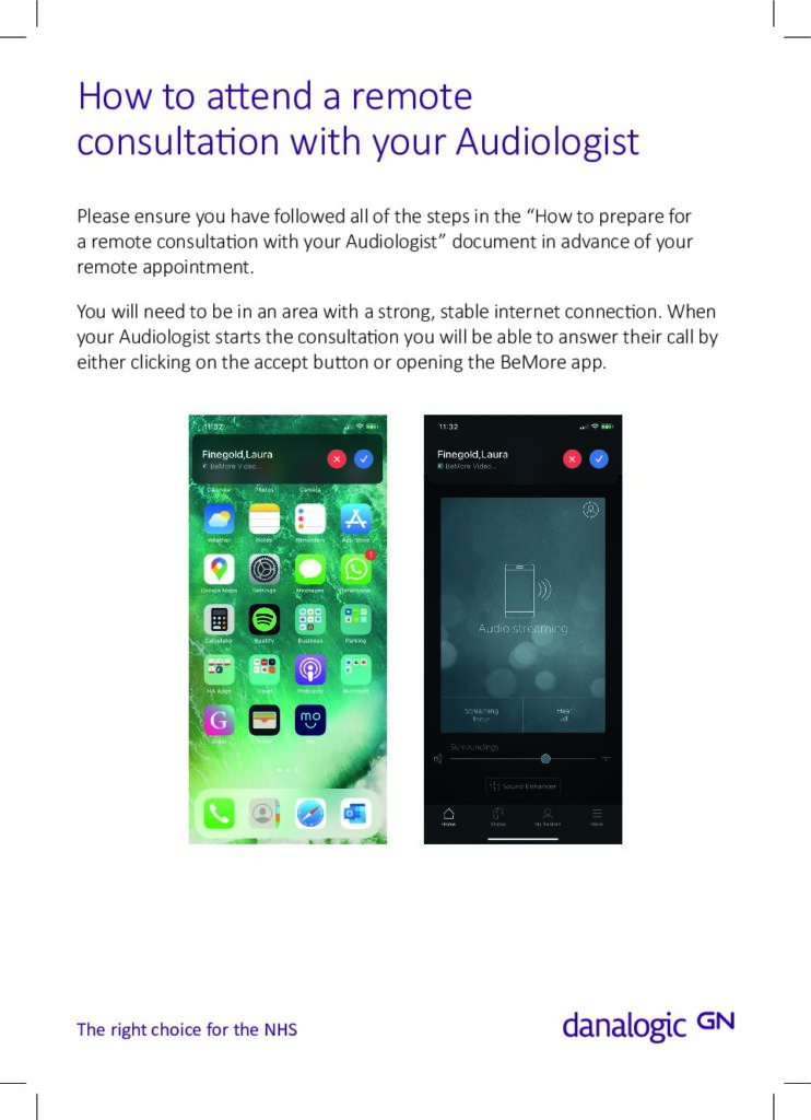 How to attend a remote consultation with your Audiologist