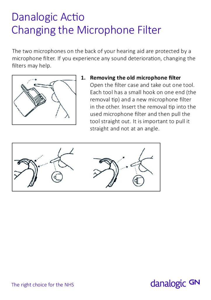 How to change the microphone filter on your hearing aids