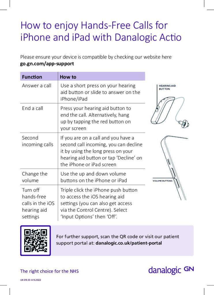 How to use hands free calling with Actio