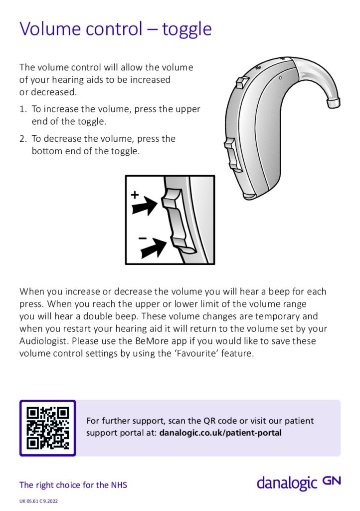 How to use the volume control toggle on your hearing aids