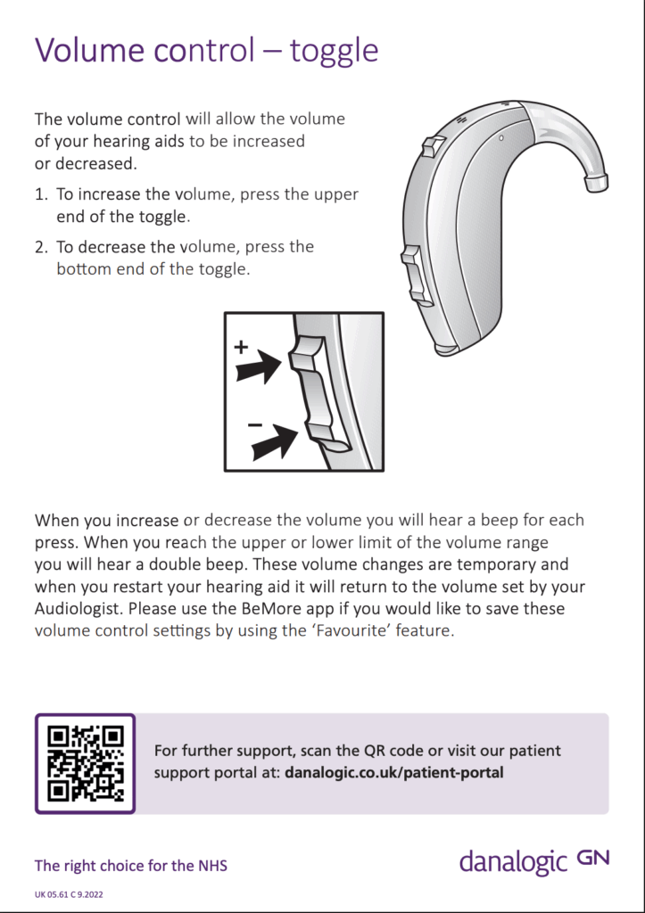 How to use the volume control toggle on your hearing aids – Extend