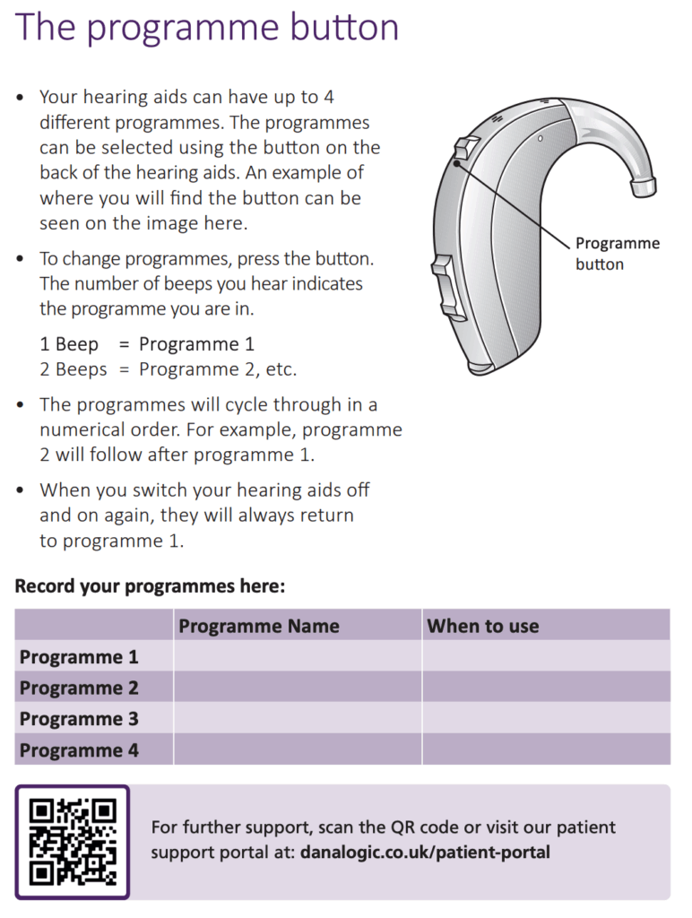 How to use the programme button on your hearing aids – Extend