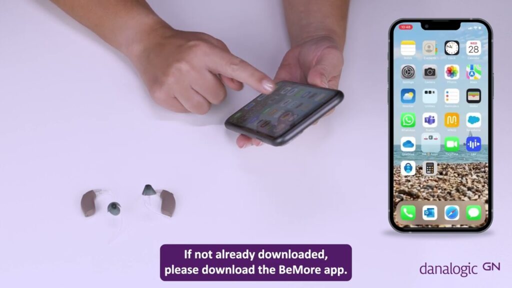 How to connect your danalogic Extend hearing aids to BeMore app on iOS devices